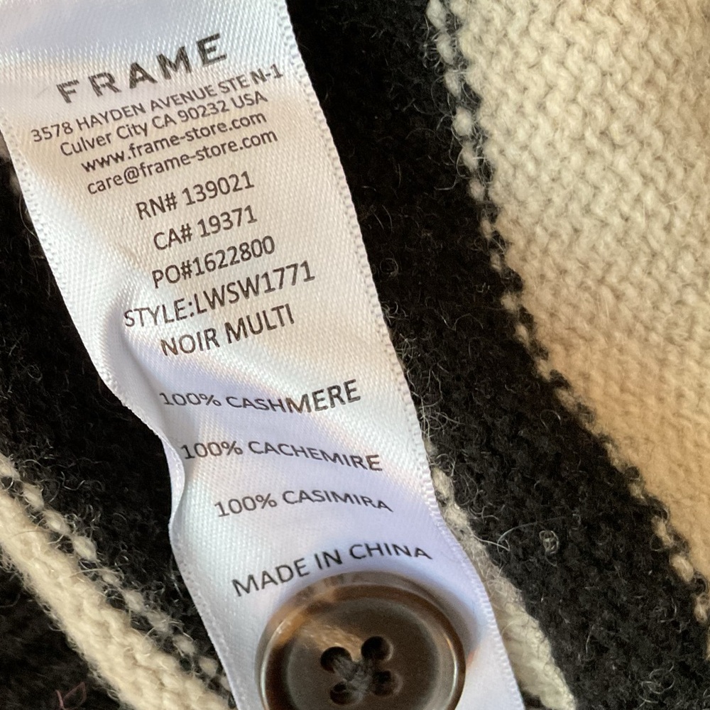 Frame x Claudia Schiffer Striped Cashmere Cardigan - Picture 6 of 9